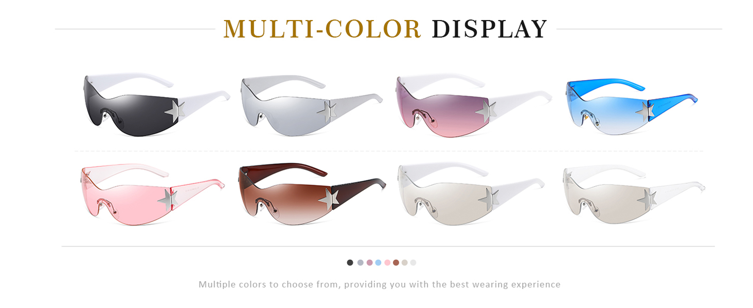 Y2k Sunglasses for Women Men Shield Wrap Around Fashion Sunglasses Trendy Oversized Sunglasses