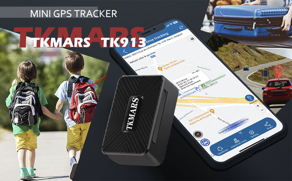 TKMARS Mini GPS Tracker No Subscription with Free APP GPS