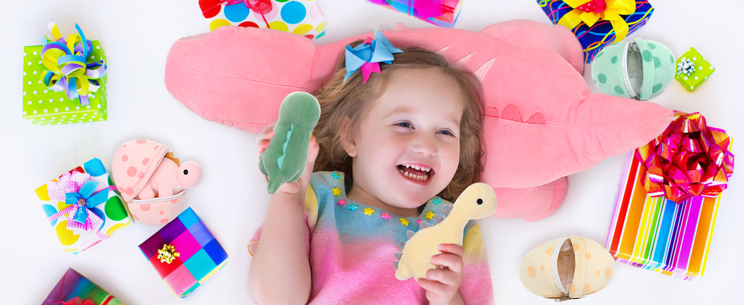 MorisMos Dinosaur Stuffed Animal with Babies,23.6'' Big