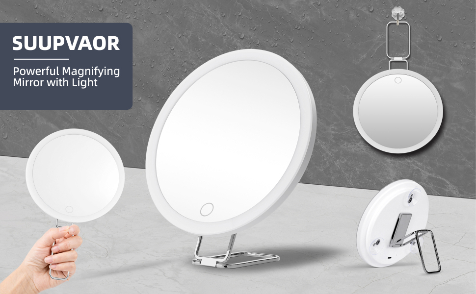 20X Magnifying Mirror with Light, Lighted Magnifying