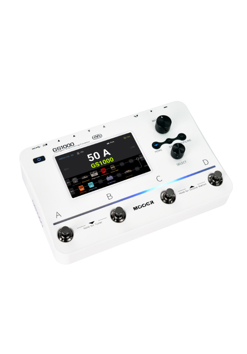 MOOER GS1000 Li showing dual signal chain routing options