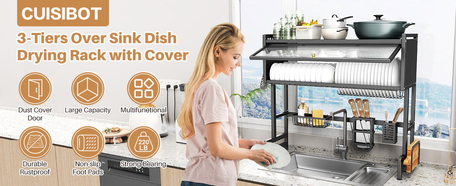 over sink Dish Drying Rack