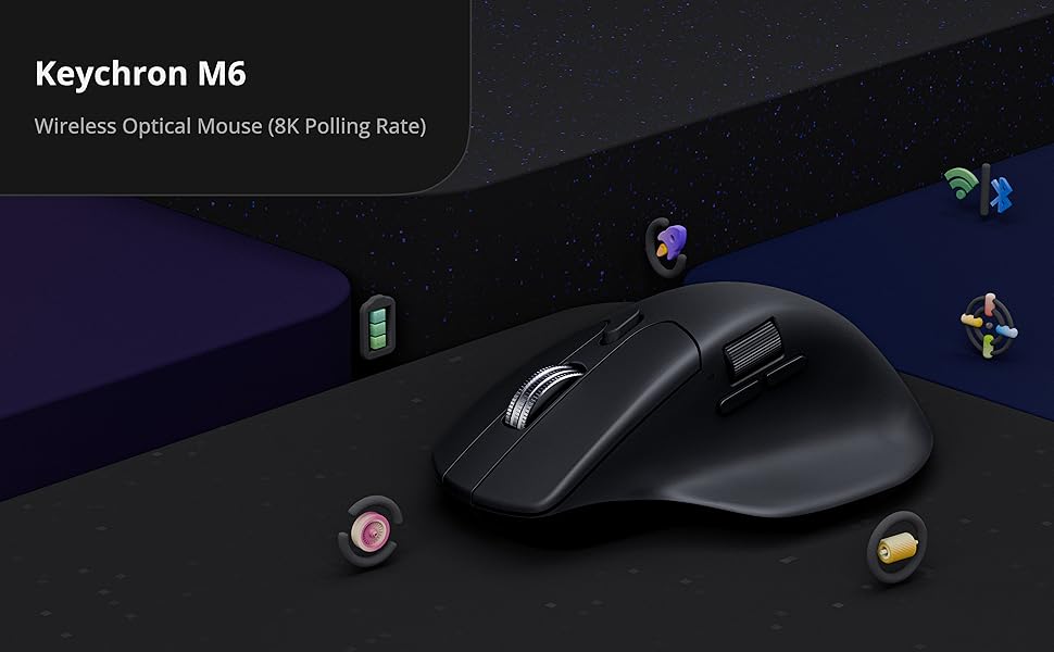 Keychron M6 【ポーリングレート8,000Hz】モデル Keychron M6 Wireless