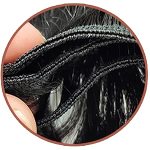 double weft clip in human hair extensions