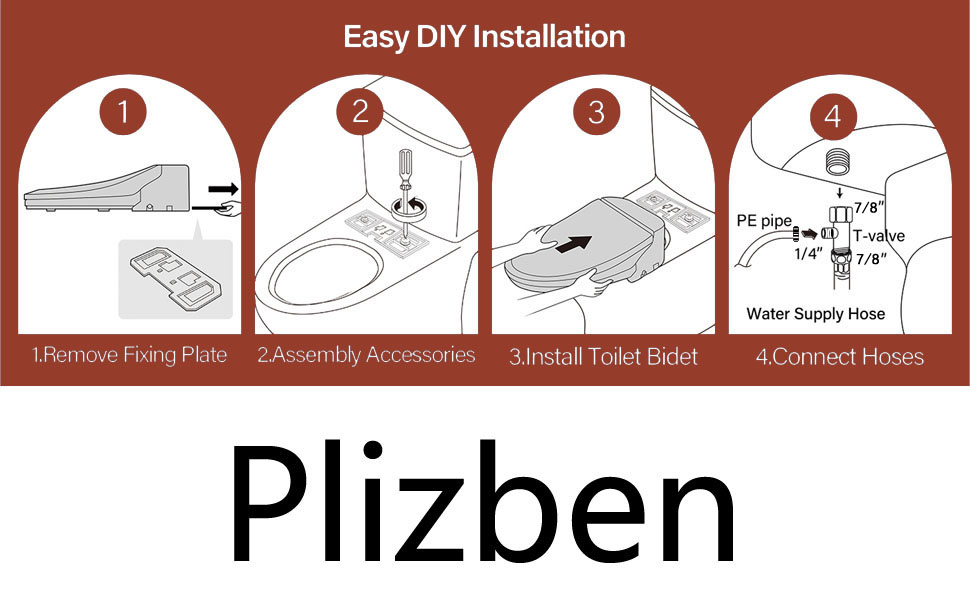Plizben bidet toilet seat