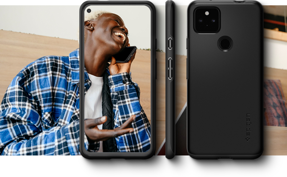 Spigen Rugged Armor Designed for Pixel 5a 5G Case (2021) Black GeeWiz