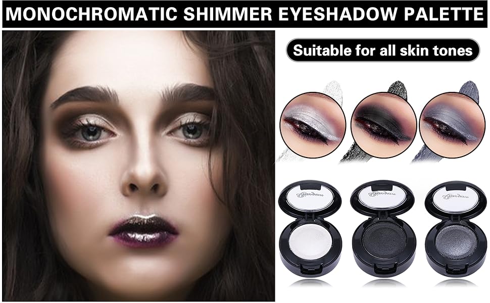 Silver Gray Matte Eyeshadow Single Shimmer Smoky Eyeshadow Palette