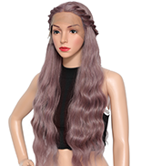 30 Zoll lange lila Perücke