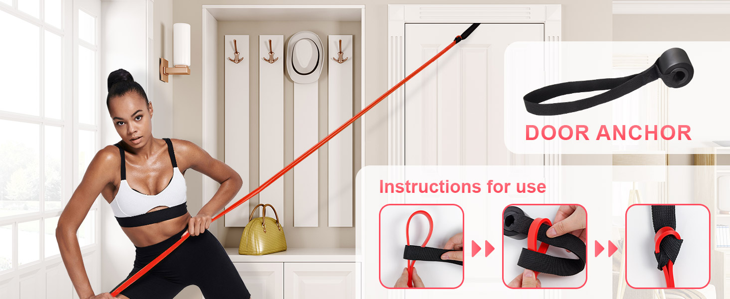 BELEVO Long Resistance Bands Set Men Women