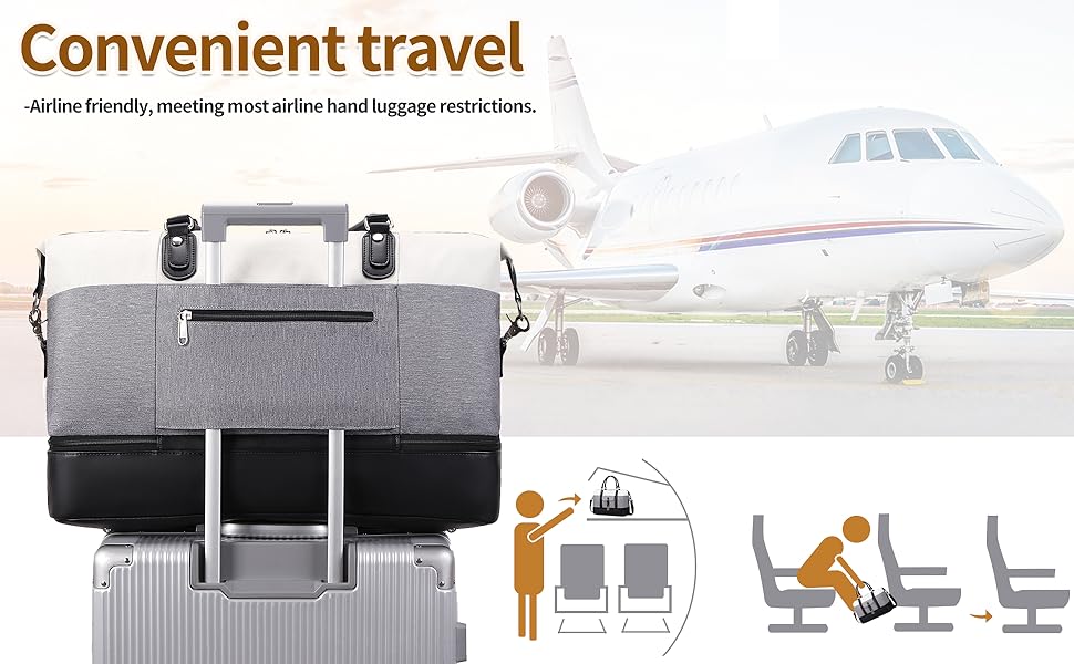 weekender bag for women gray