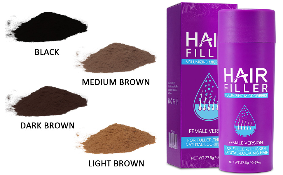 Hair Building Fibers, Hair Fibers for Thinning Hair with Spray, Hair Thickener