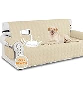 XINEAGE 100% Waterproof Couch Cover for Sofa Nonslip Quilted Furniture Protector Slipcover for Do...