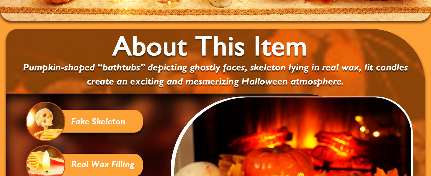 flickering pumpkin candles