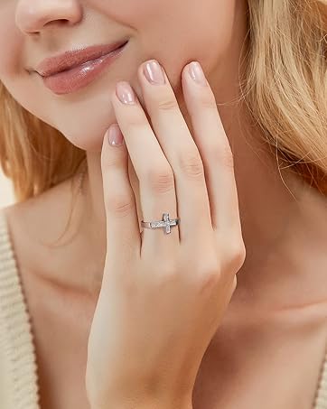 moissanite cross ring