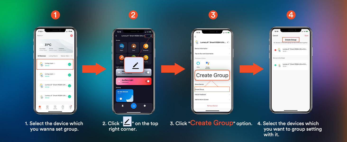 Lumary RGBAI Smart Recessed Light with Nightlight