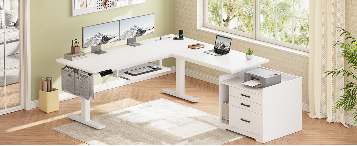 l shaped standing desk