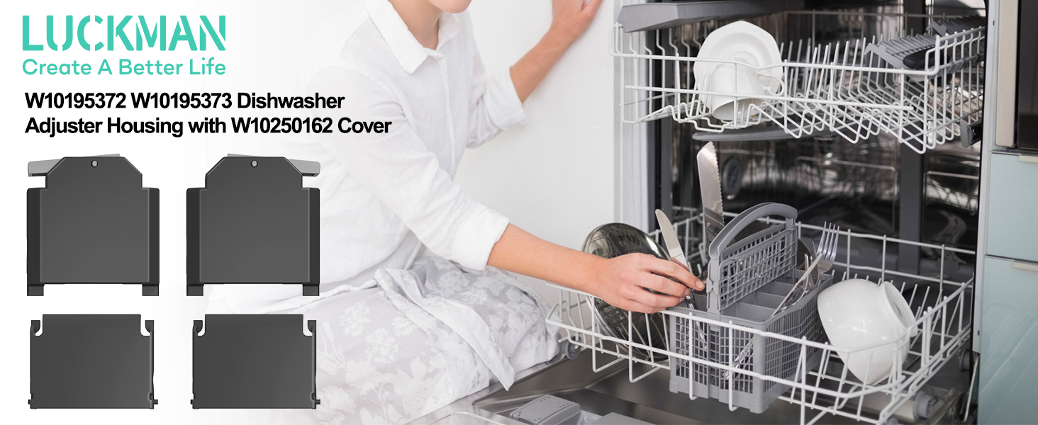 Upgraded W10195372 W10195373 Dishwasher Dishrack Adjuster
