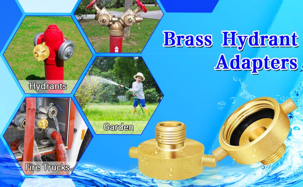 Fire Hydrant Adapter, Fire Hose Adapter, 11/2" NST/NH