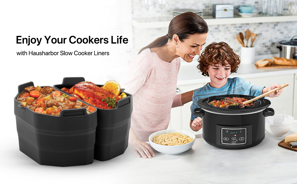 Crockpot Divider, 6 Quart Crock Pot Liners Reusable