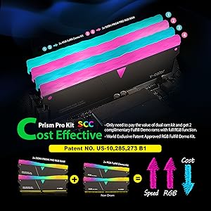 V-Color Prism Pro RGB DDR4 16GB(2x8GB+2xDummy) 3600MHz (PC4