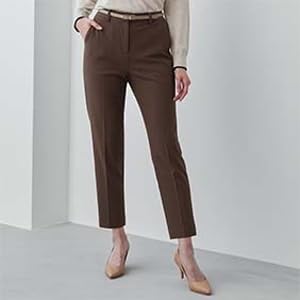 Amazon | [オリヒカ] 洗えるストレッチスーツ クロップドパンツ