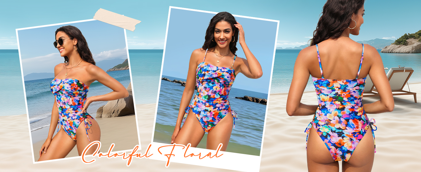 modest one piece swimsuit strapless bathing suit bra support