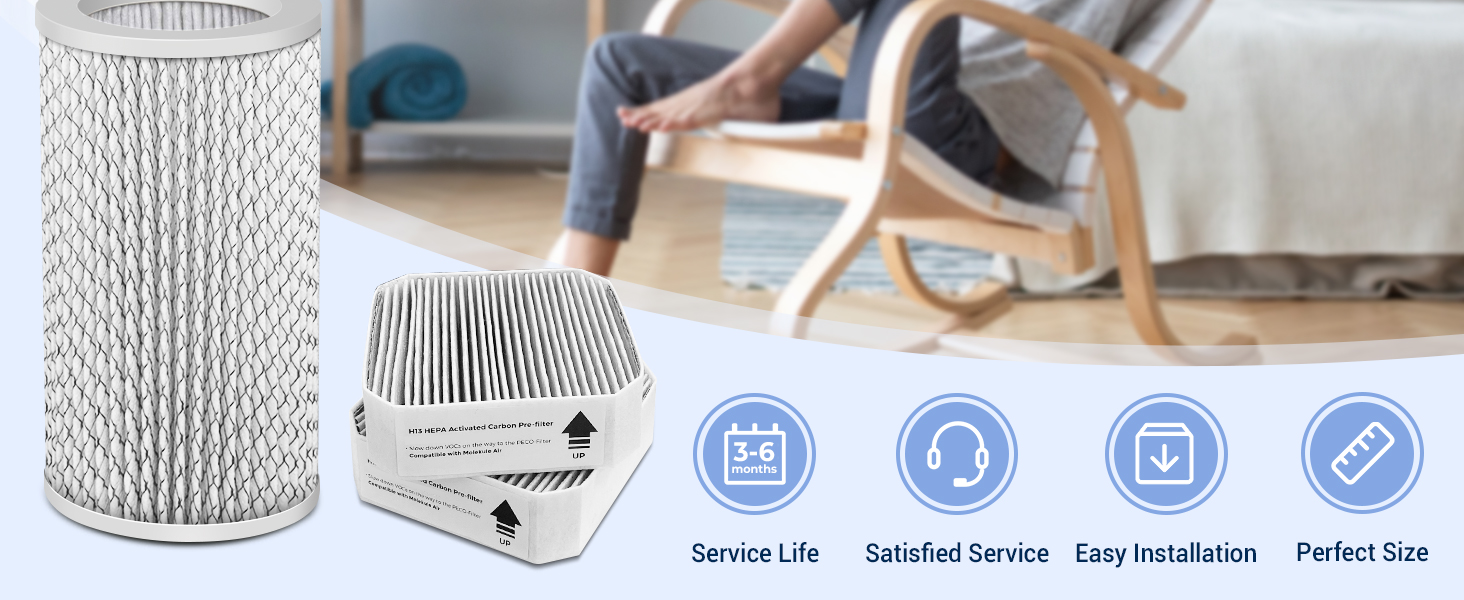 TOMORAL PECO Filter Replacement Compatible with Molekule