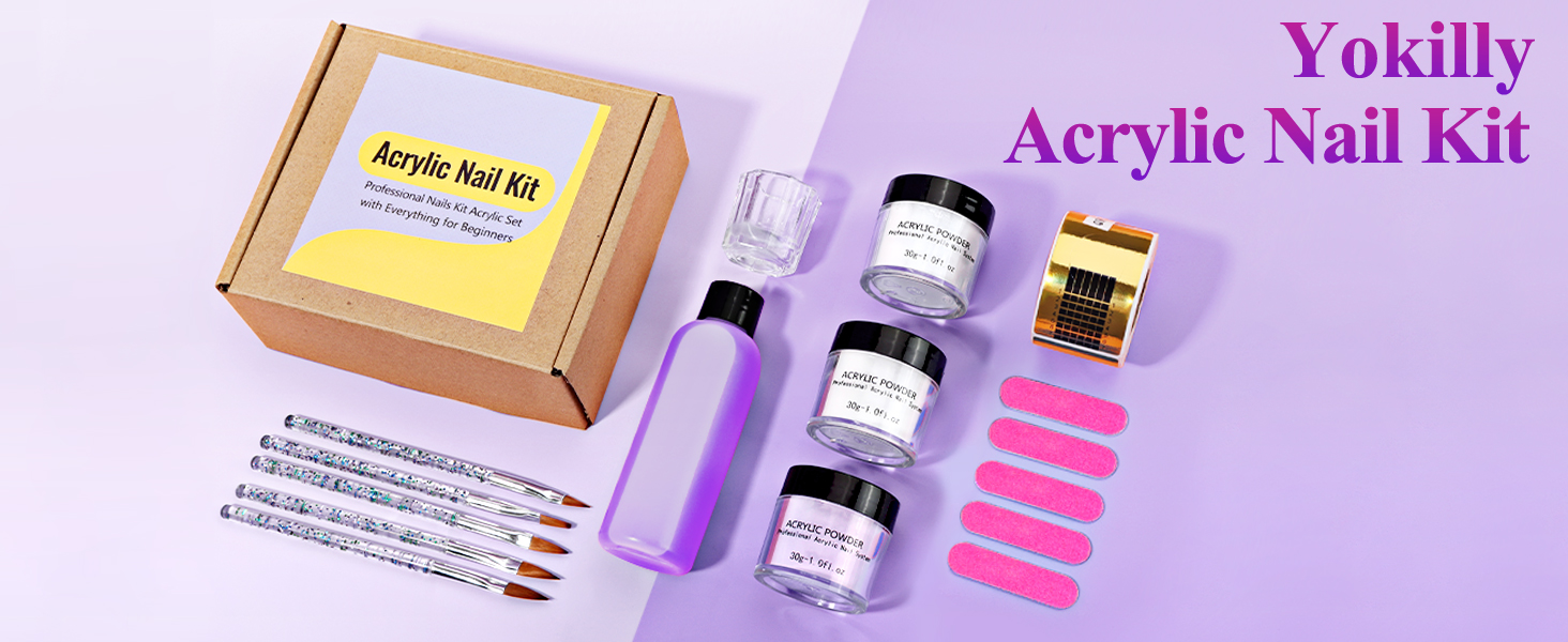 Acrylic Nail Kit,Acrylic Powder Set,Professional Acrylic Nail Kits Set 