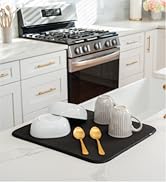 black dish drying mat