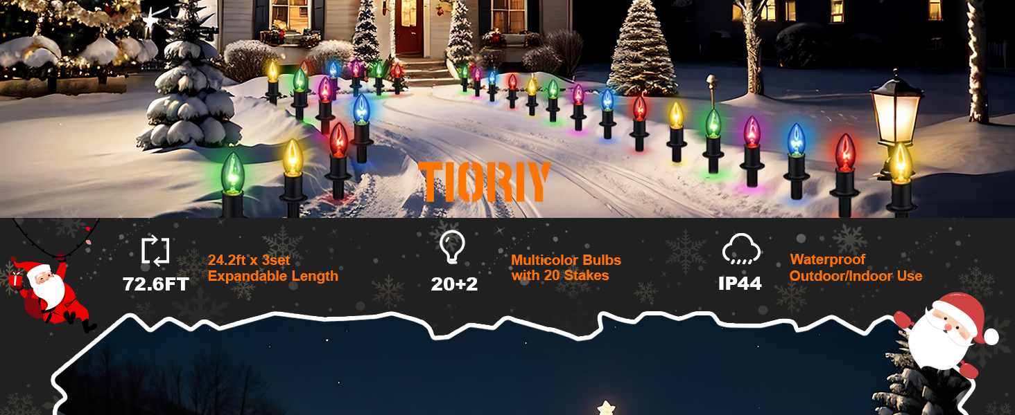 christmas walkway lights outdoor