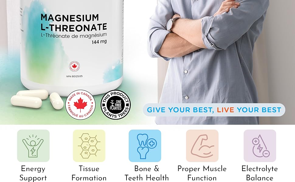 Live 5AM Magnesium LThreonate 144 mg Elemental Magnesium from 2000 mg Magnesium LThreonate
