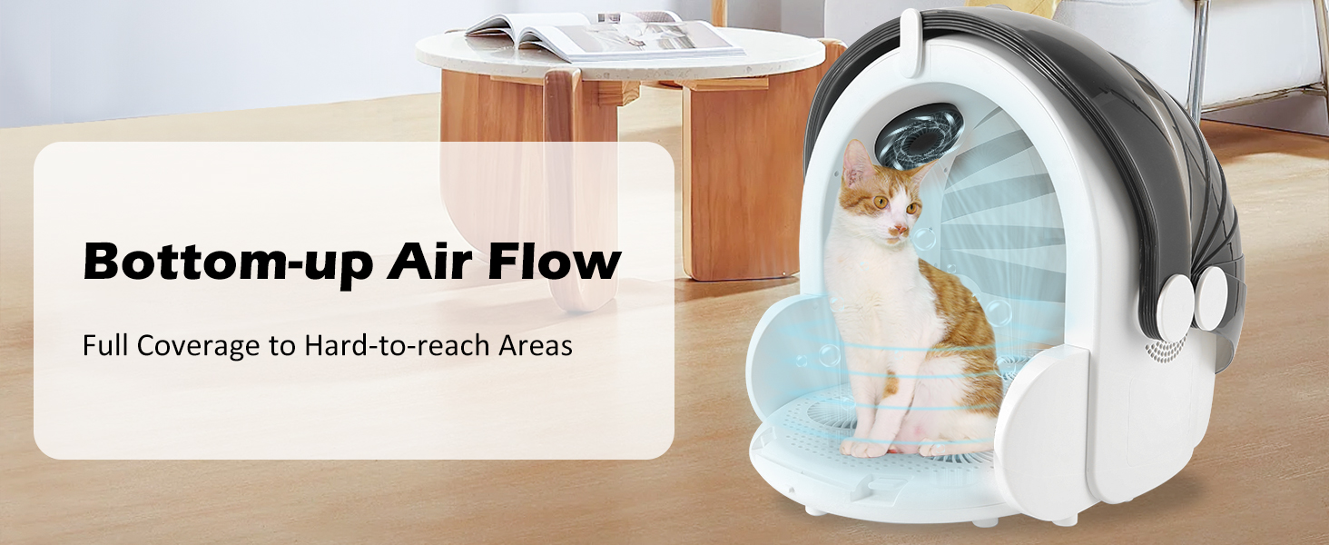 Foldable Automatic Pet Dryer Box for Cats and Small Dogs