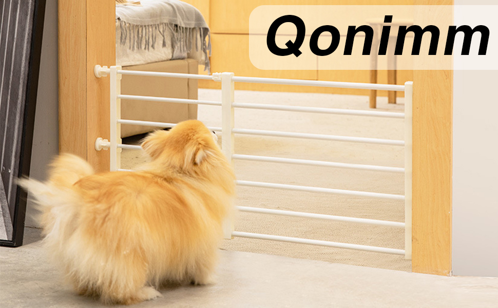 Short Dog Gate 22"39.37" Expandable Puppy Gate Small Step Over Pet