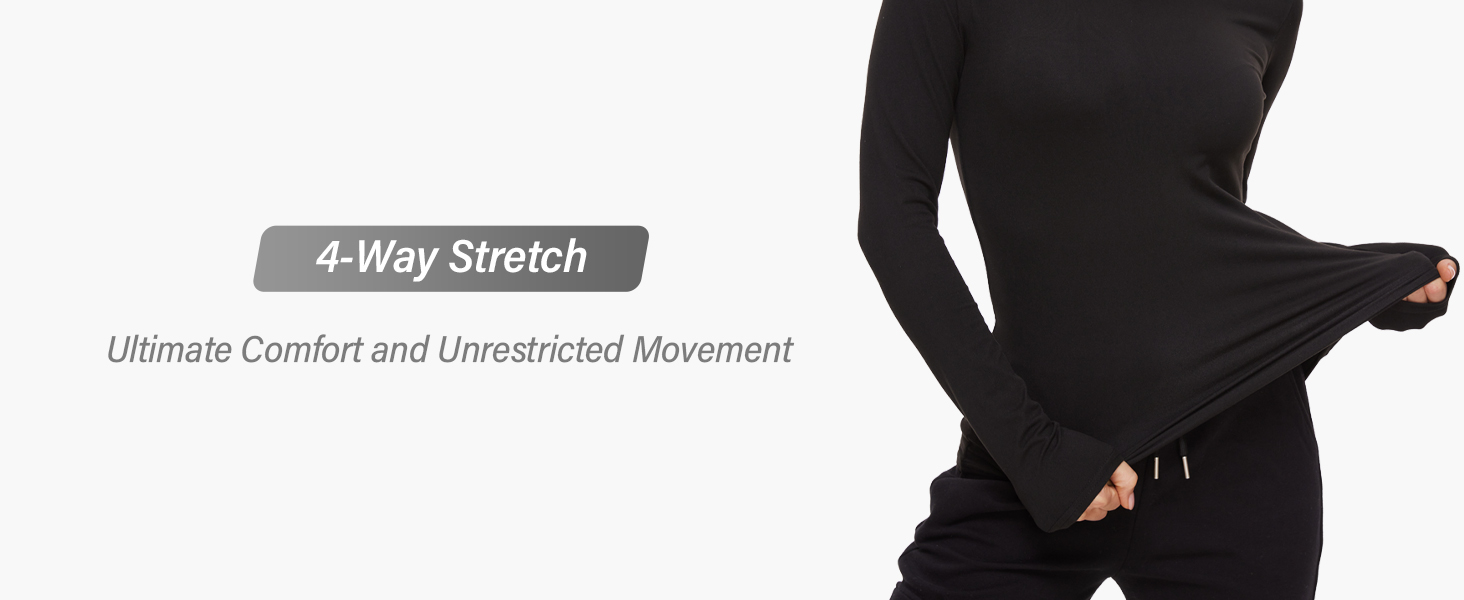 womens fleece lined winter cold weather compression thermal base layer shirts tops long sleeve women