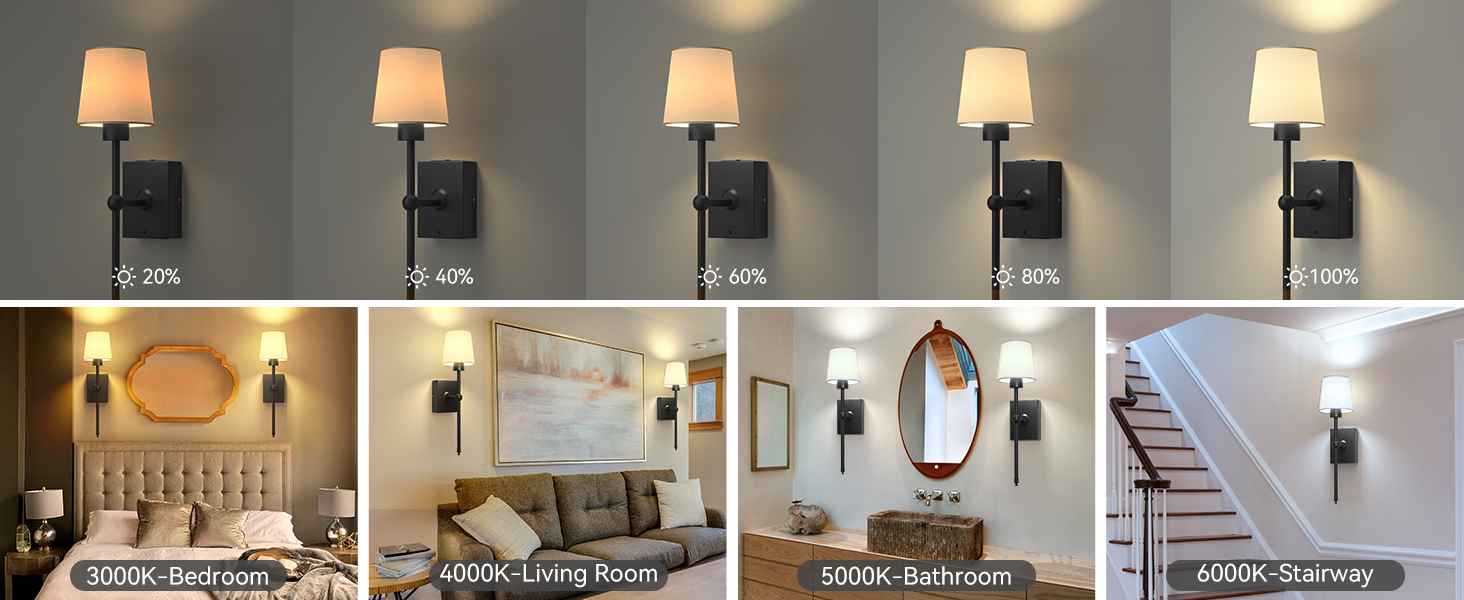 brightness & color temperatures adjustable