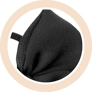 Elastique à cheveux noeud satin noir dessange