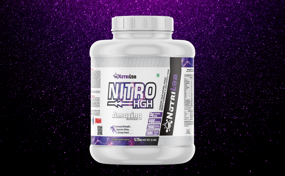 Nutrilab Nutrition Nitro Hgh 100 Whey Protein Powder Boosts