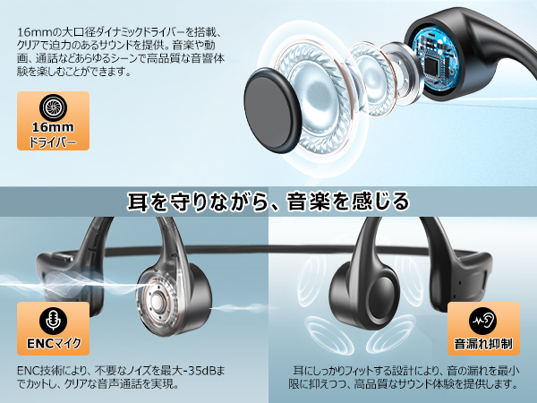Amazon.co.jp: 骨伝導イヤホン bluetooth こつでんどう イヤホン