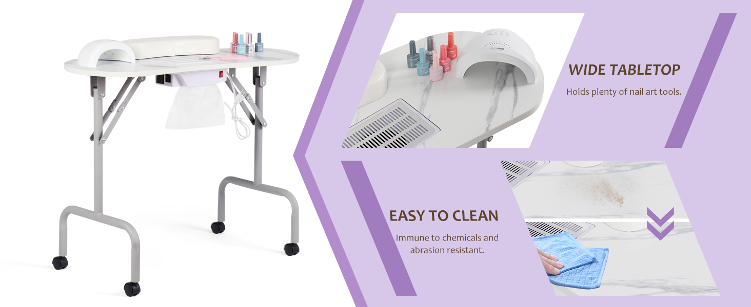 portable manicure table