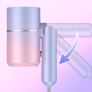 Hair Dryer, Foldable Fast Ionic Hair Dryer with Concentrator