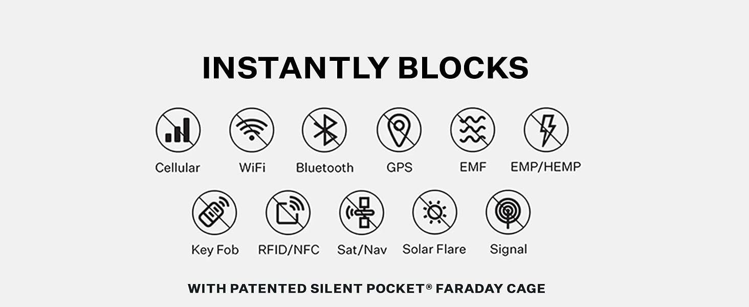 SLNT faraday key fob sleeves,, signal-proof, block EMP signals, EMF radiation, wifi, gps