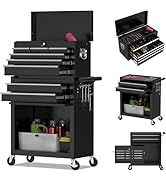 8 Drawer Rolling Tool Chest, High Capacity Tool Box with Lockable Wheels and Drawers, 2 in 1 Port...