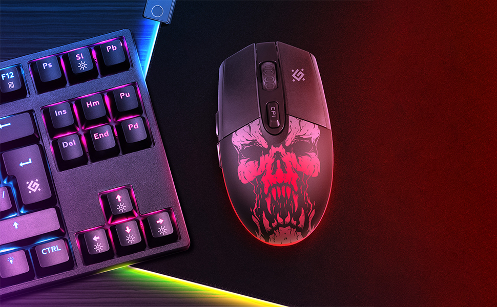 Defender Beta GM-707L Wireless Gaming Mouse 2 Side Buttons 1600 DPI ...