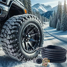 can accommodate different tire valve configurations and a wide range of truck models
