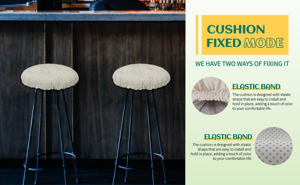 mudilun Round Bar Stool Cushions Soft Comfortable Tufted