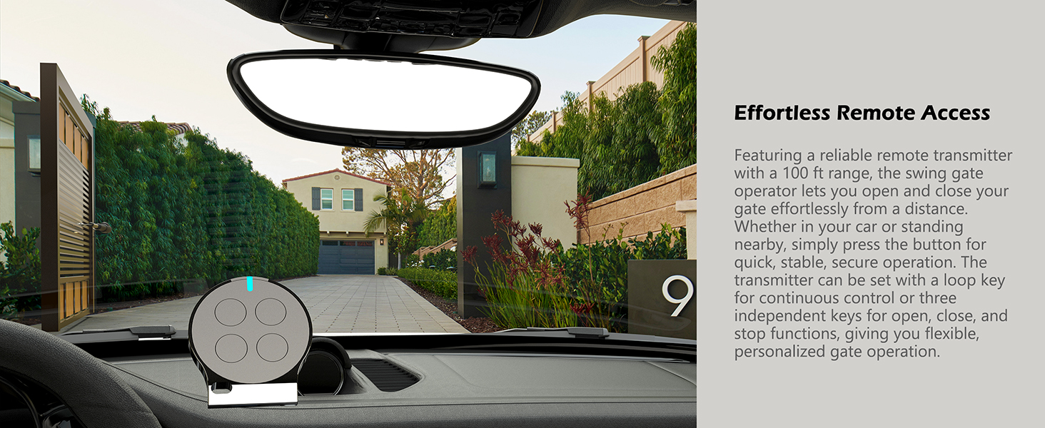 Dual Remotes Included – 100ft Range, Single-Button Cycle or 3-Button Mode Options