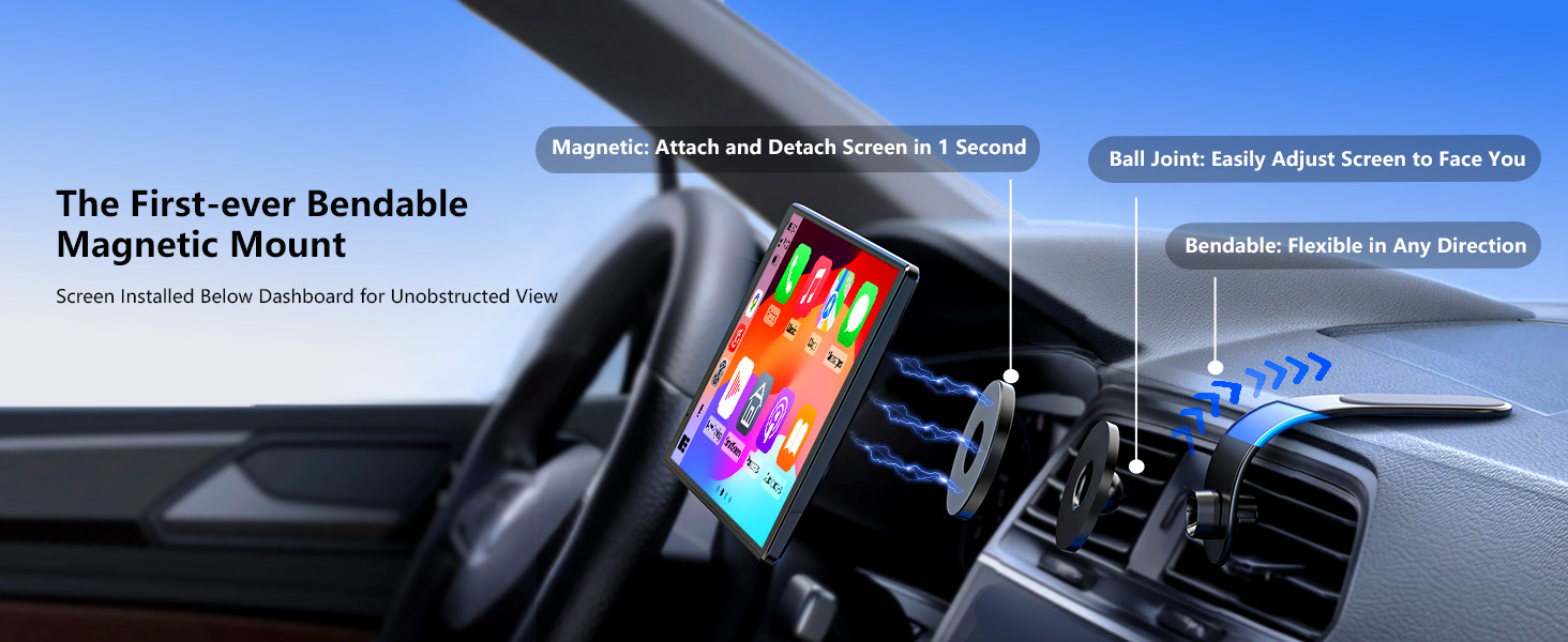 The First-ever Screen with Bendable Magnetic Mount