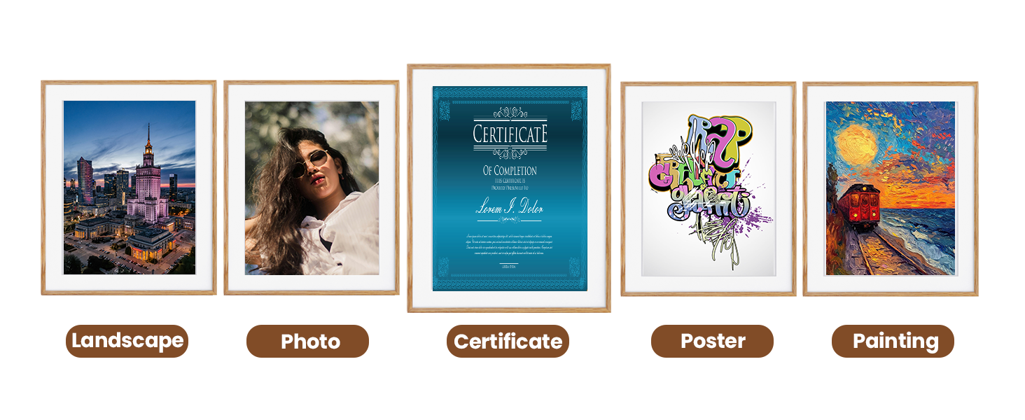 Heimlove 18x24 Oak Wood Picture Frame,Oak Poster Frame