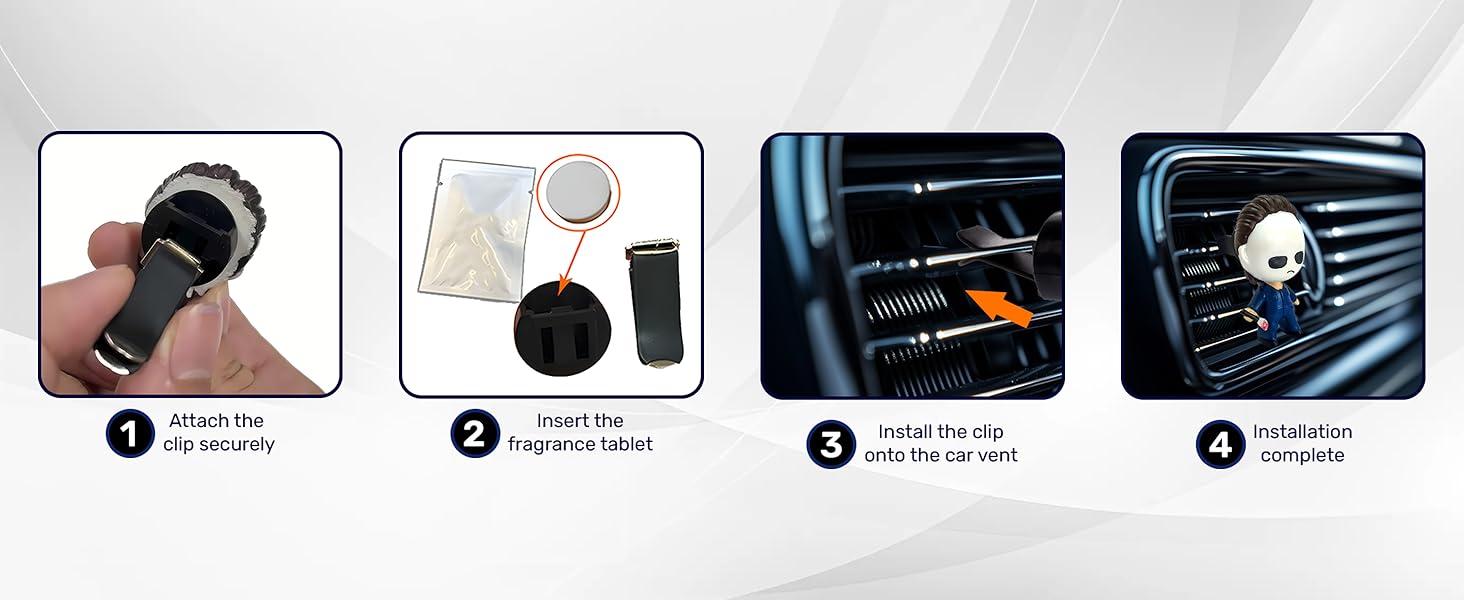 GENANY Set 2pcs Resin Cute Couple Cartoon Character Car Air