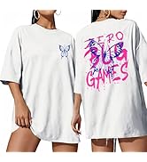 ADOREJOY Oversized Tshirts for Women Crewneck Summer Short Sleeve Loose Graphic Basic Tees